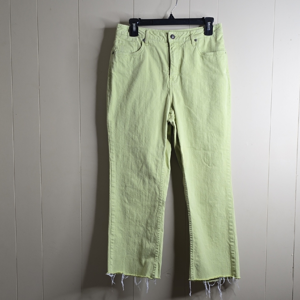 Coldwater Creek Straight Freyed Hems Cropped Jeans  10